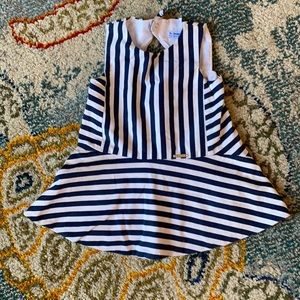 Navy and white girls summer dress